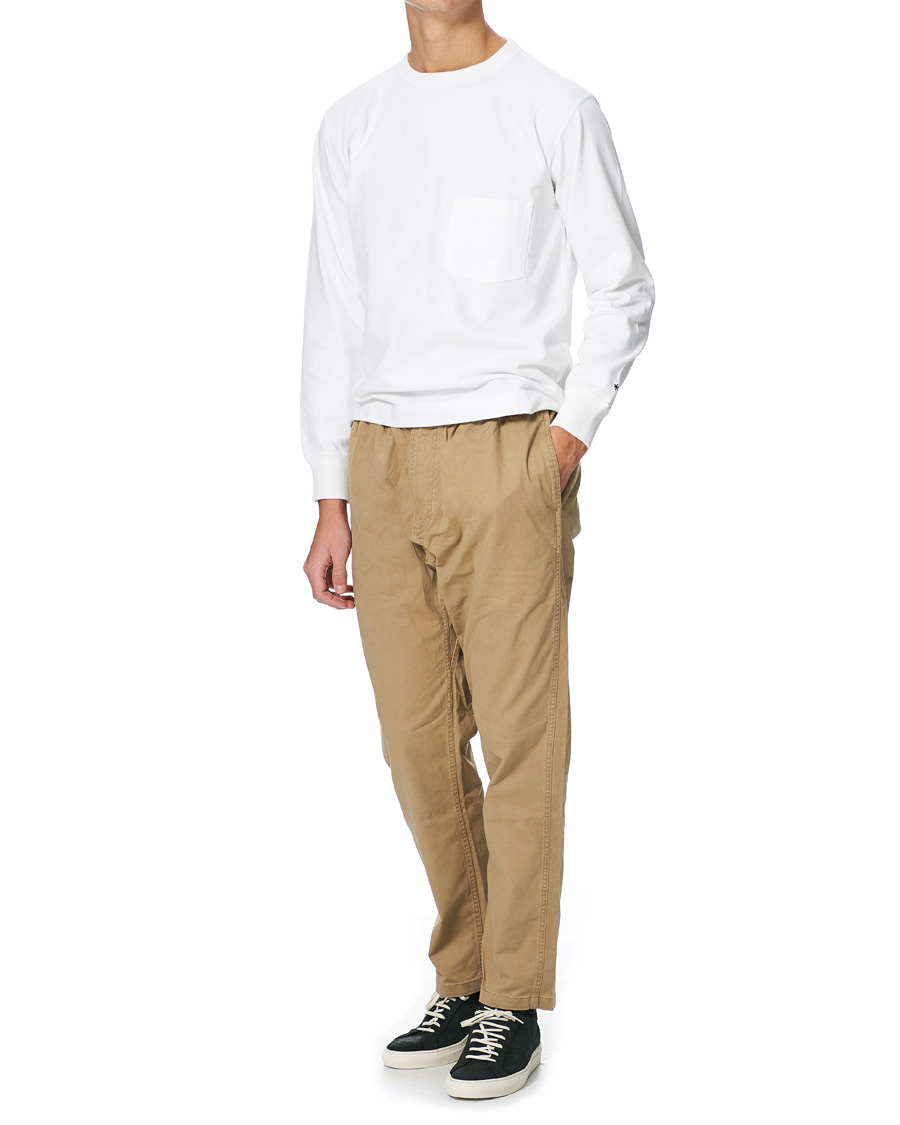 Heren | T-shirts | Snow Peak | Heavy Cotton Long Sleeve Tee White