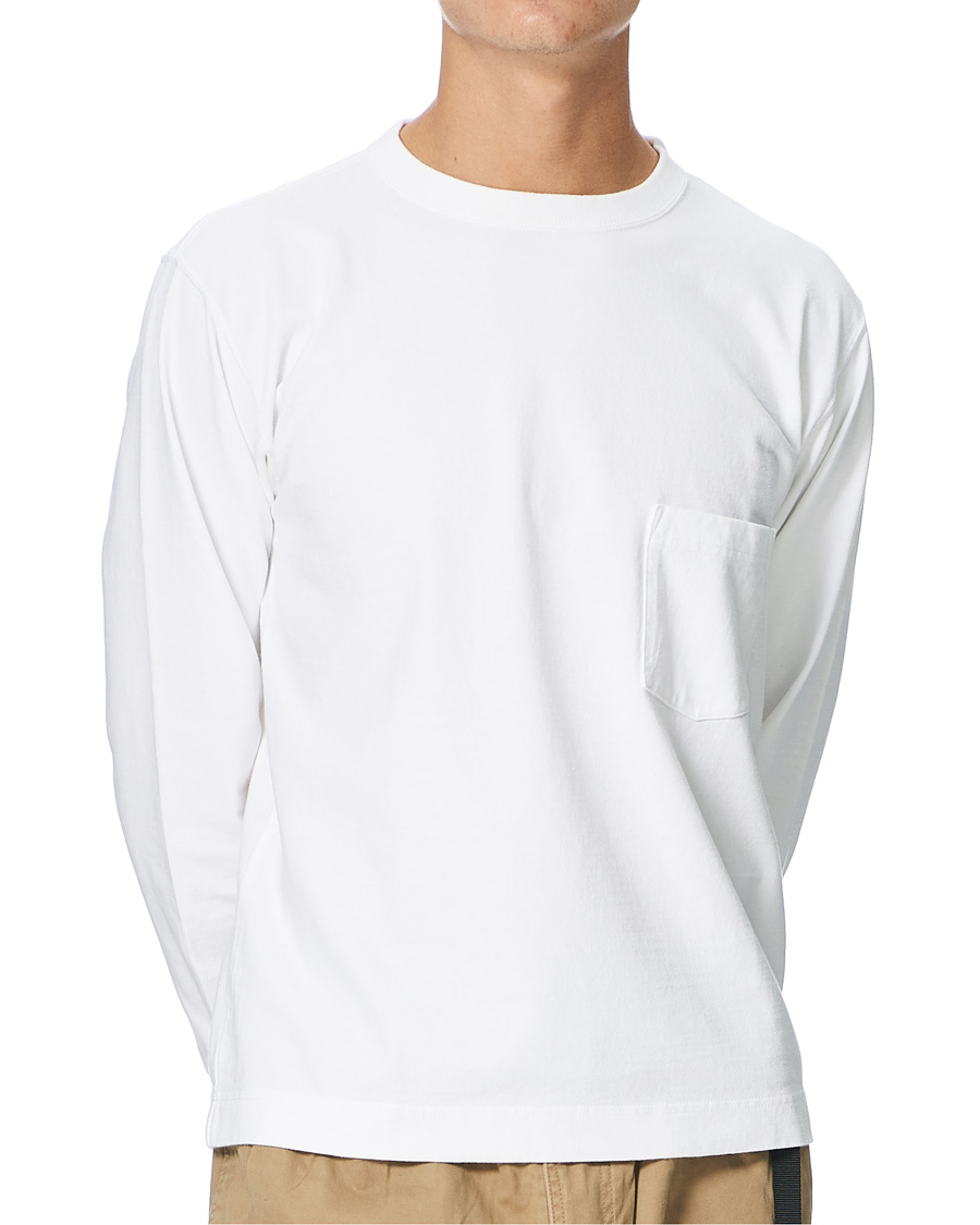 Heren | T-shirts | Snow Peak | Heavy Cotton Long Sleeve Tee White