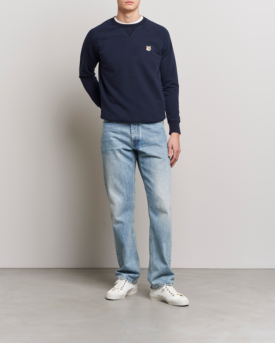 Homme | Pulls Et Tricots | Maison Kitsuné | Fox Head Sweatshirt Navy