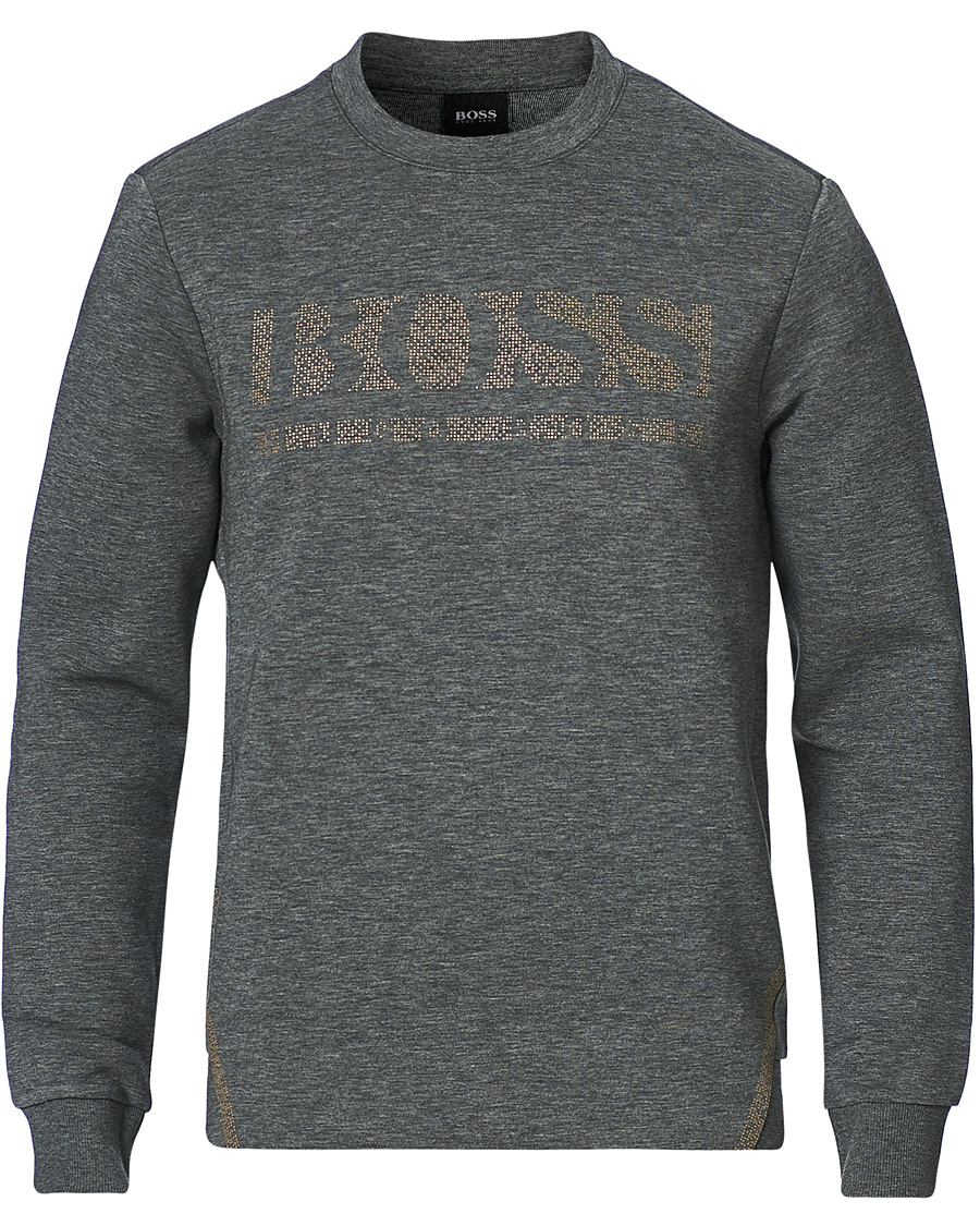 Homme | Pulls Et Tricots | BOSS GREEN | BOSS Athleisure Salbo Iconic Crew Neck Sweatashirt Medium Grey