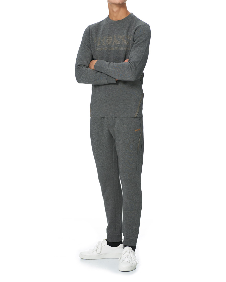 Homme | Pulls Et Tricots | BOSS GREEN | BOSS Athleisure Salbo Iconic Crew Neck Sweatashirt Medium Grey