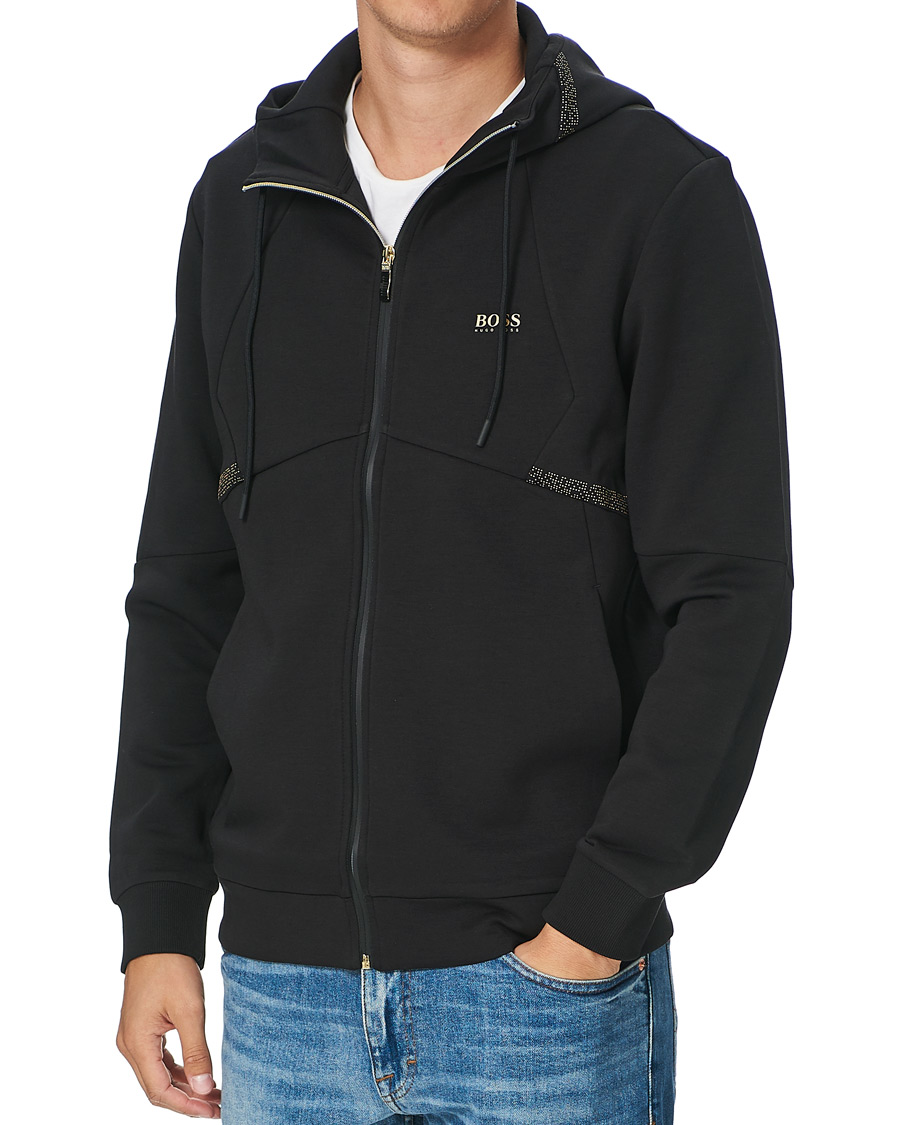 Homme | Pulls Et Tricots | BOSS GREEN | BOSS Athleisure Saggy Full Zip Hoodie Black