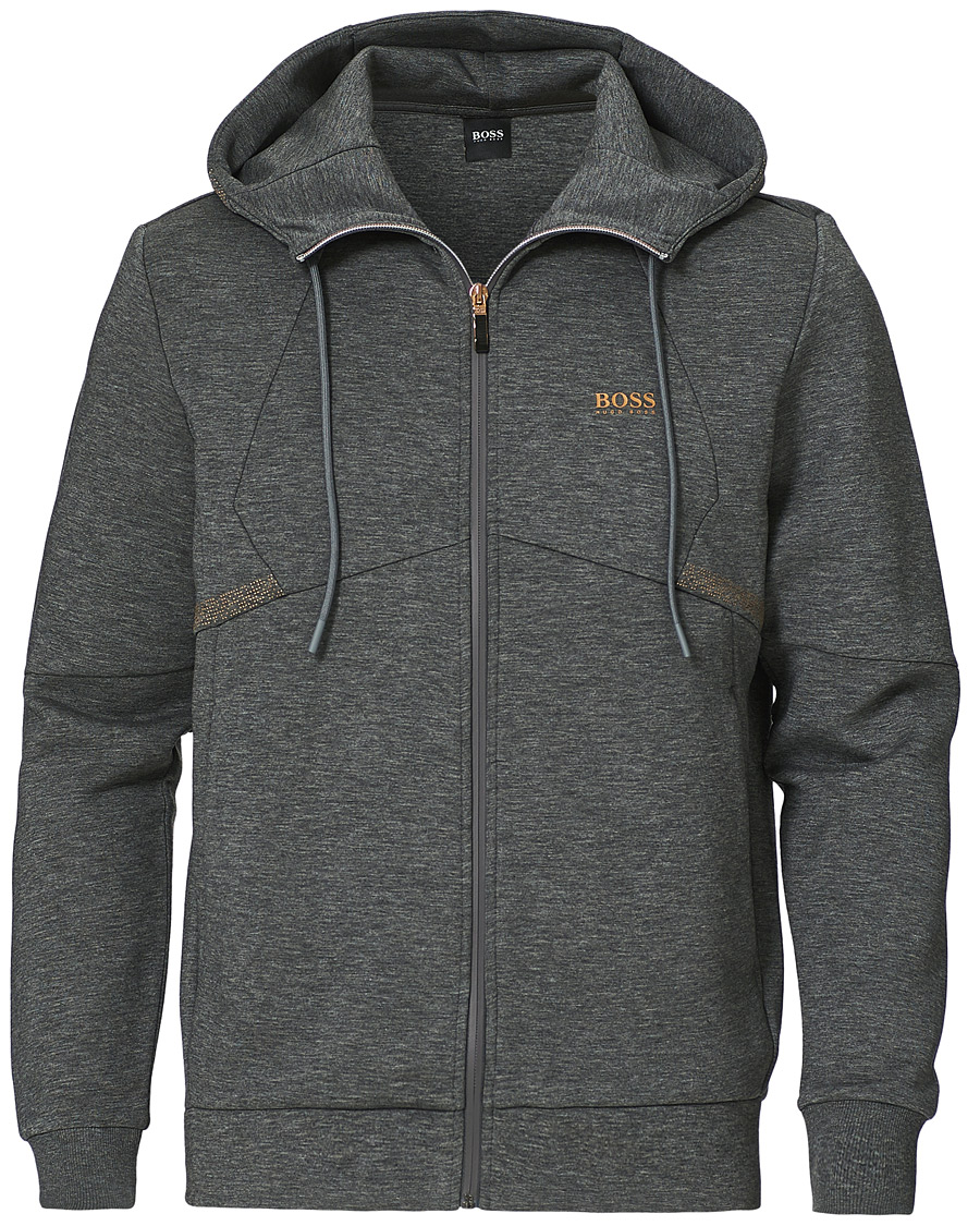 Homme | Pulls Et Tricots | BOSS GREEN | BOSS Athleisure Saggy Full Zip Hoodie Medium Grey