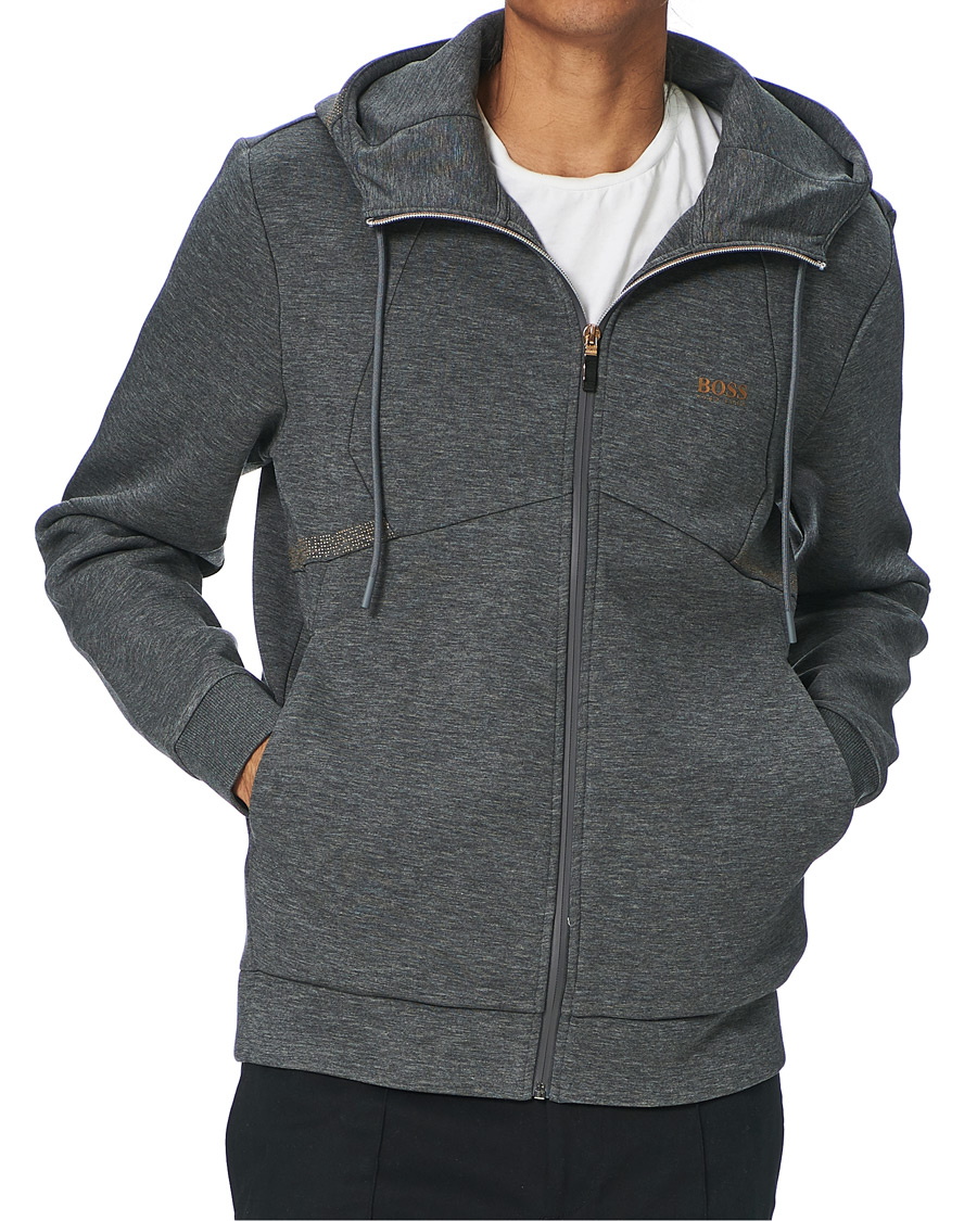 Homme | Pulls Et Tricots | BOSS GREEN | BOSS Athleisure Saggy Full Zip Hoodie Medium Grey