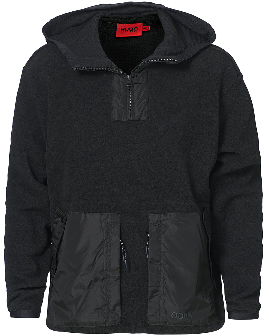 Heren | Truien | HUGO | Daymans Fleece Half Zip Sweater Black
