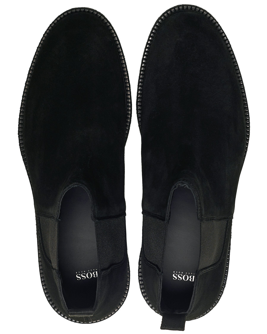 Homme | BOSS Tunley Suede Chelsea Boots Black | BOSS BLACK | BOSS Tunley Suede Chelsea Boots Black