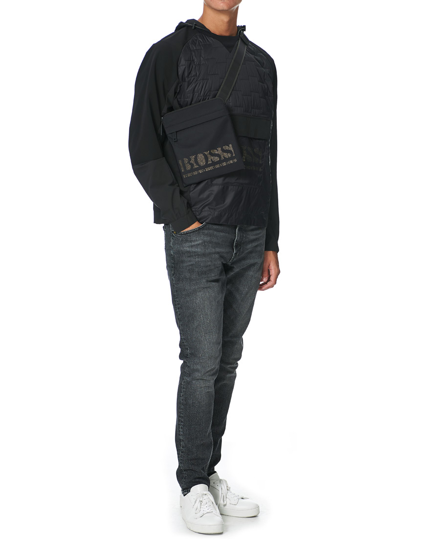 Homme | BOSS Athleisure Magnified Shoulder Bum Bag Black | BOSS GREEN | BOSS Athleisure Magnified Shoulder Bum Bag Black