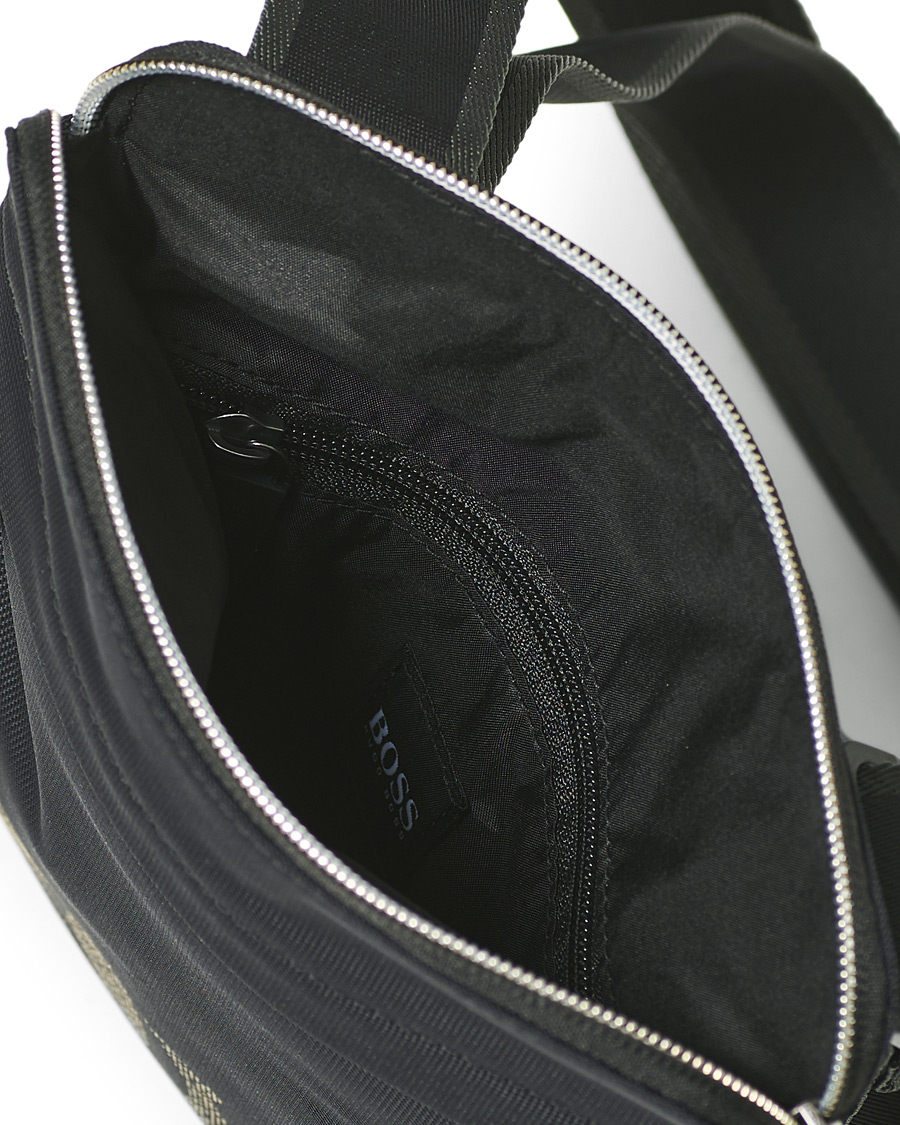 Homme | BOSS Athleisure Magnified Shoulder Bum Bag Black | BOSS GREEN | BOSS Athleisure Magnified Shoulder Bum Bag Black