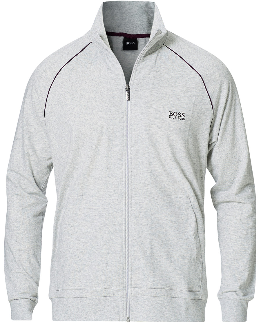 Heren | Truien | BOSS BLACK | BOSS Mix & Match Full Zip Jacket Light Grey