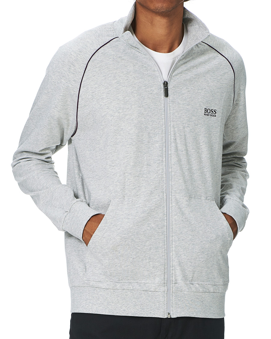Heren | Truien | BOSS BLACK | BOSS Mix & Match Full Zip Jacket Light Grey