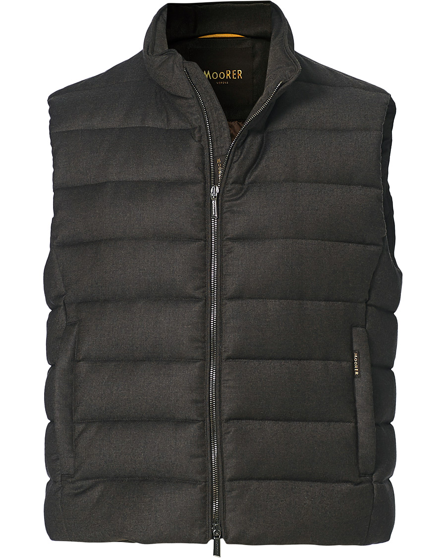 Homme | Manteaux Et Vestes | MooRER | Wool/Cashmere Padded Vest Brown