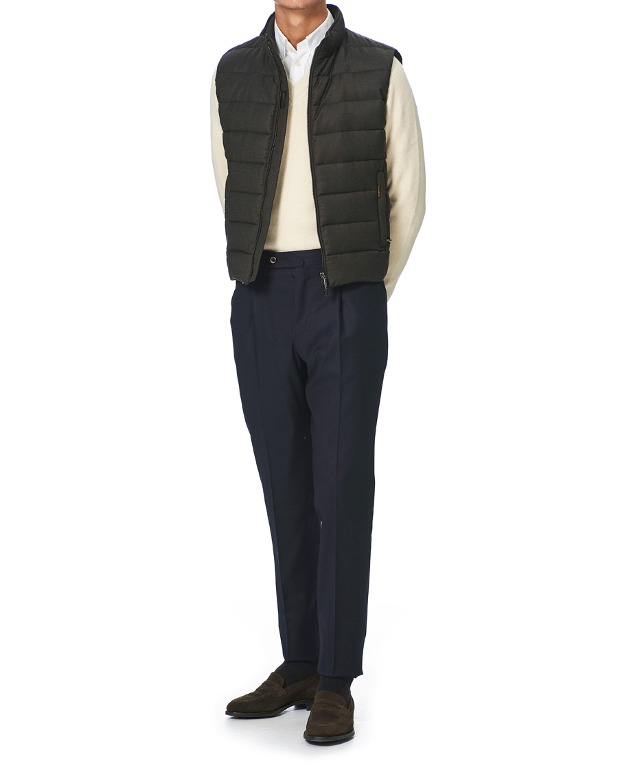 Homme | Manteaux Et Vestes | MooRER | Wool/Cashmere Padded Vest Brown