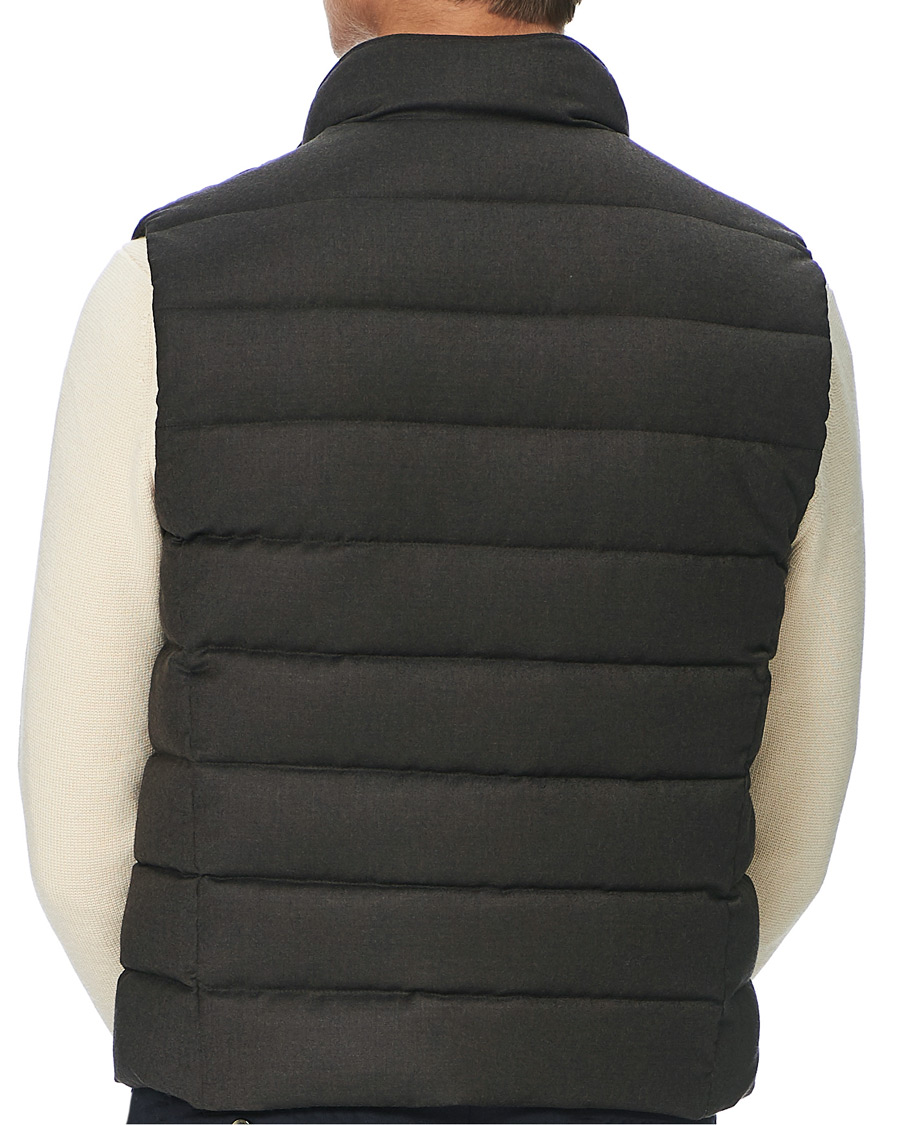 Homme | Manteaux Et Vestes | MooRER | Wool/Cashmere Padded Vest Brown
