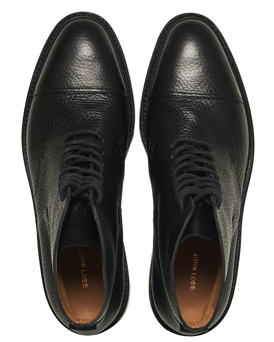 Homme | John Lobb Skye Moorland Grain Boots Black Calf | John Lobb | Skye Moorland Grain Boots Black Calf