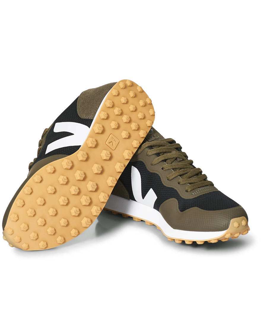 Homme | Veja SDU Vegan Running Sneaker Black/White/Khaki | Veja | SDU Vegan Running Sneaker Black/White/Khaki