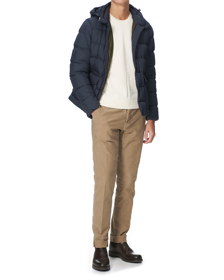 Homme | Manteaux Et Vestes | Woolrich | Sierra Hooded Puffer Jacket Melton Blue