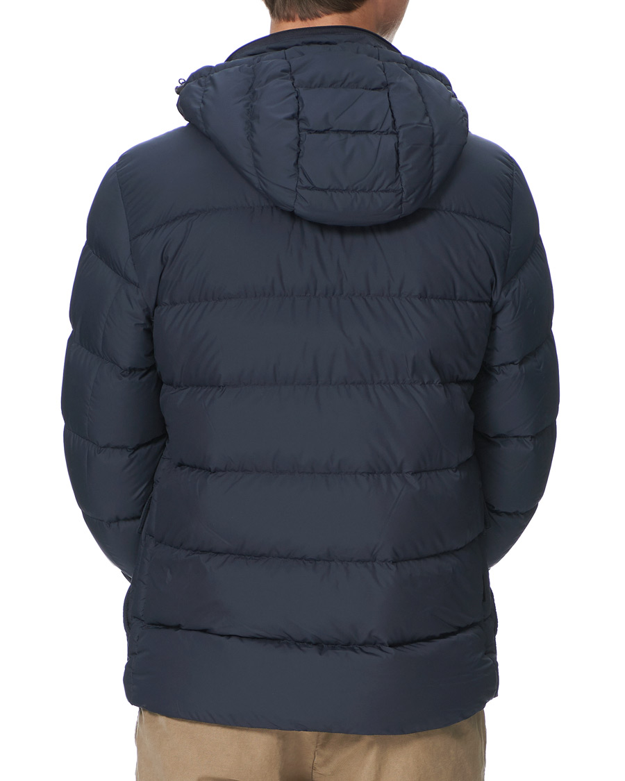 Homme | Manteaux Et Vestes | Woolrich | Sierra Hooded Puffer Jacket Melton Blue