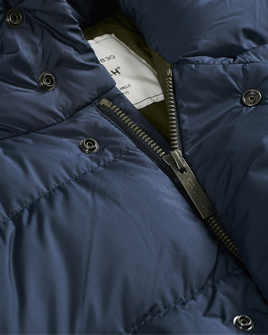 Homme | Manteaux Et Vestes | Woolrich | Sierra Hooded Puffer Jacket Melton Blue