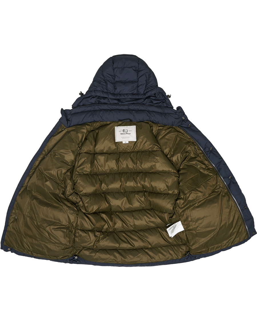 Homme | Manteaux Et Vestes | Woolrich | Sierra Hooded Puffer Jacket Melton Blue