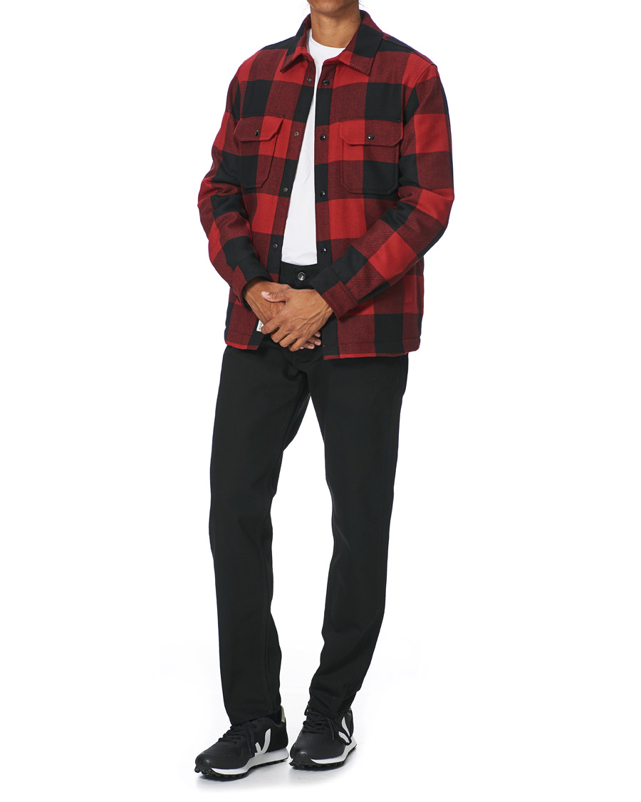 Homme | Chemises | Woolrich | Alaskan Wool Padded Check Overshirt Red Buffalo
