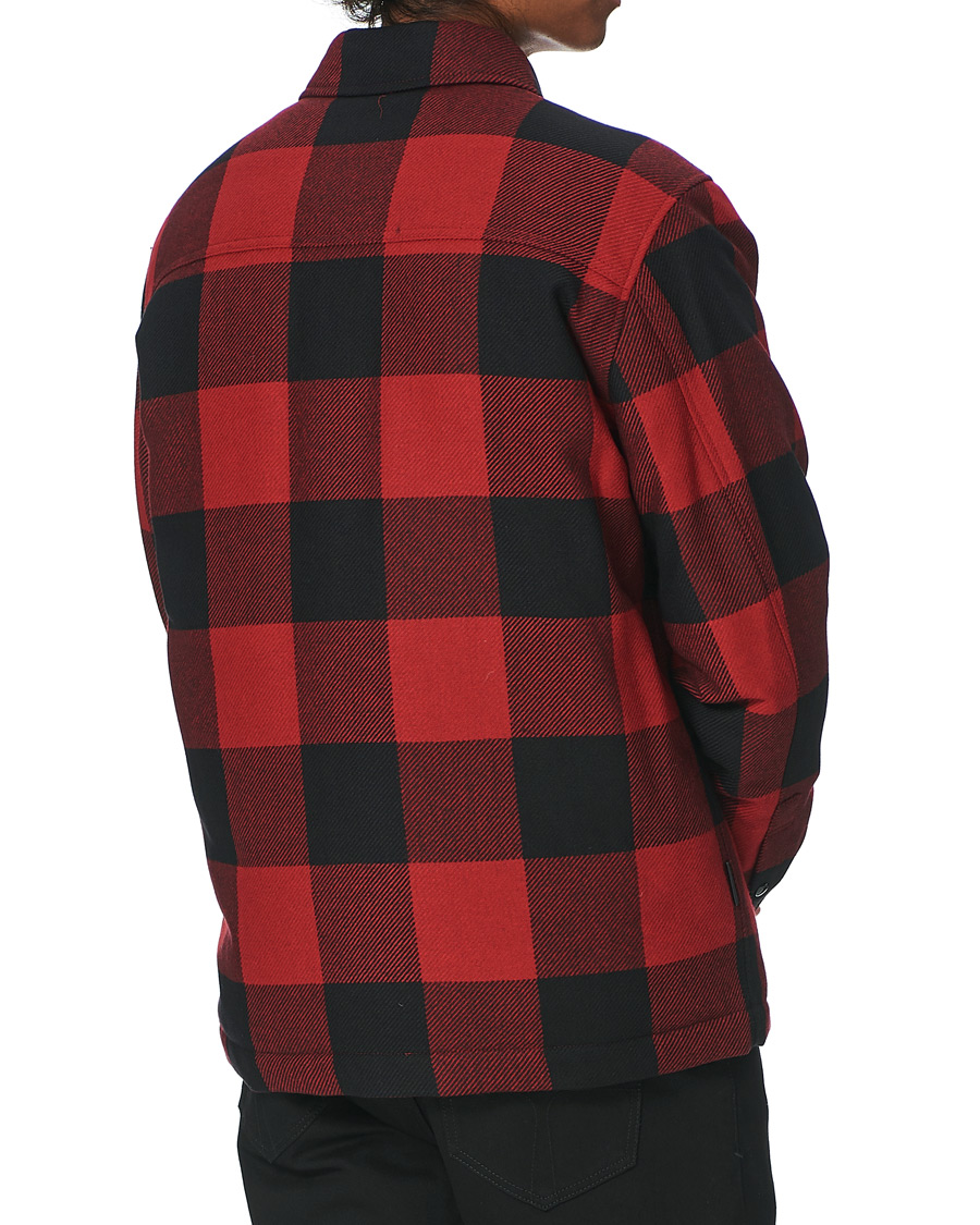Homme | Chemises | Woolrich | Alaskan Wool Padded Check Overshirt Red Buffalo