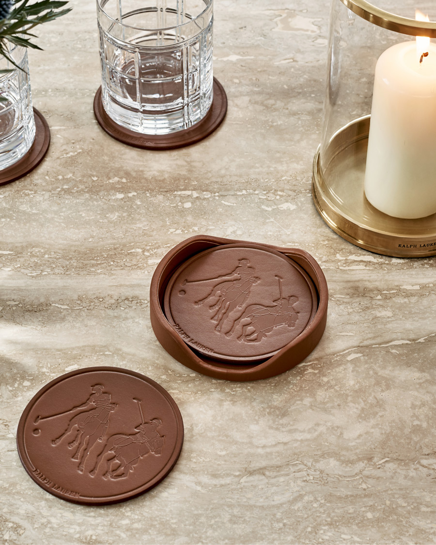 Homme | Pour La Maison | Ralph Lauren Home | Garrett Leather Coaster Set