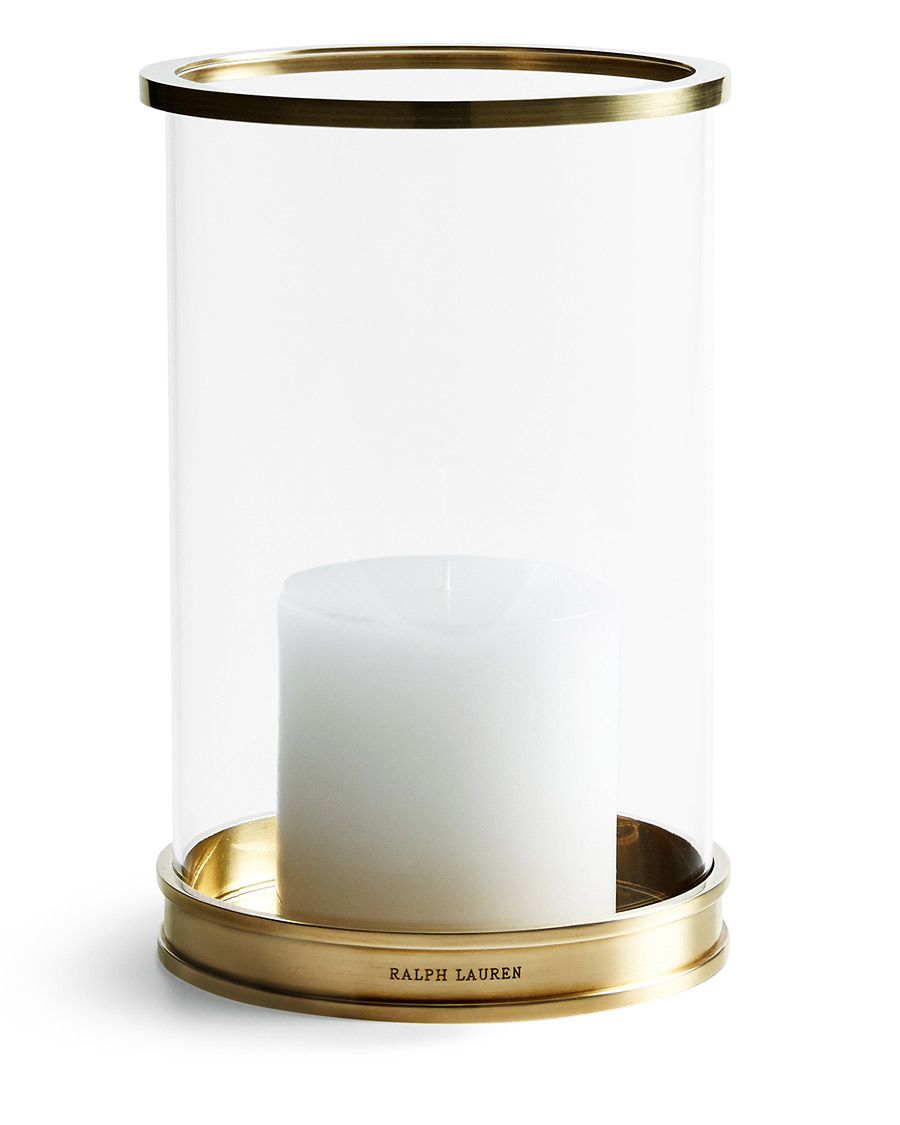 Homme | | Ralph Lauren Home | Modern Mini Hurricane Lamp Glass/Brass