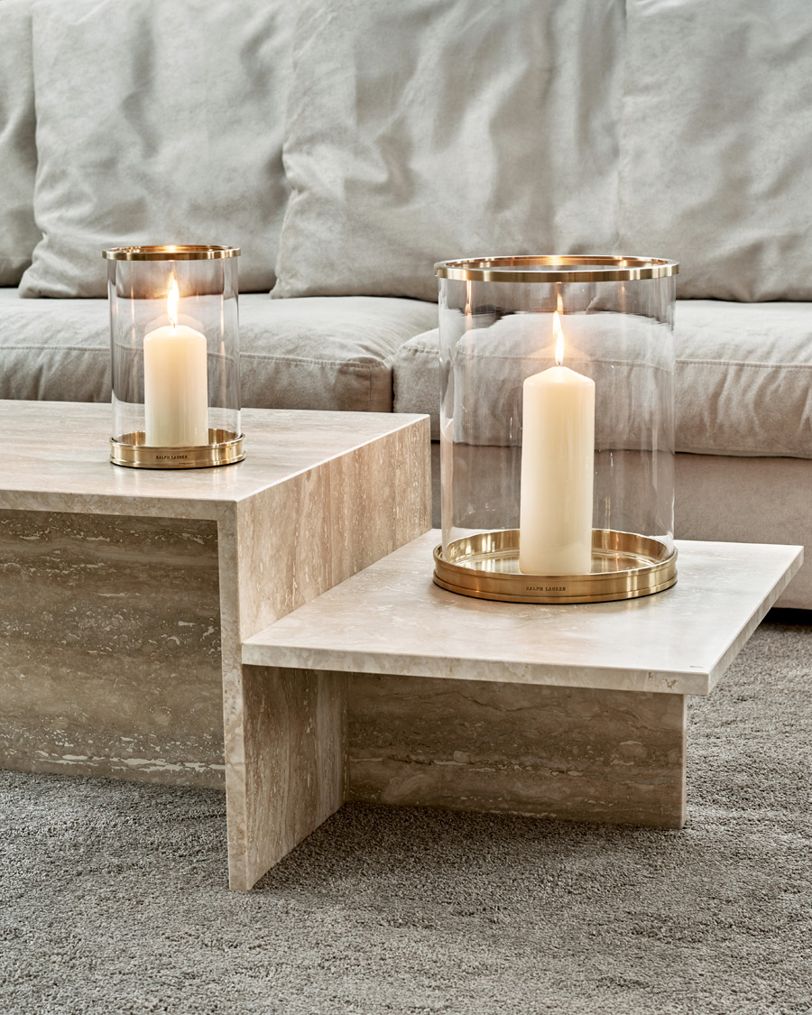 Homme | | Ralph Lauren Home | Modern Mini Hurricane Lamp Glass/Brass