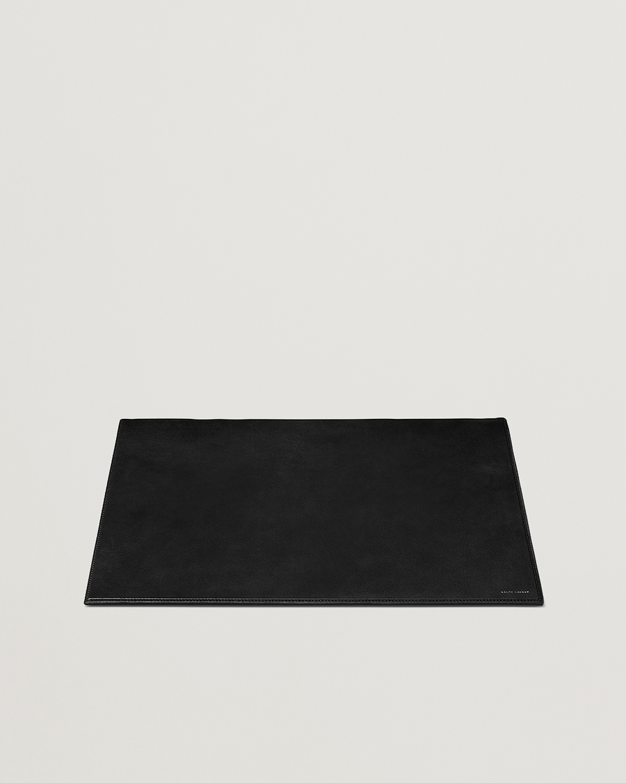 Homme | Pour La Maison | Ralph Lauren Home | Brennan Small Leather Desk Blotter Black