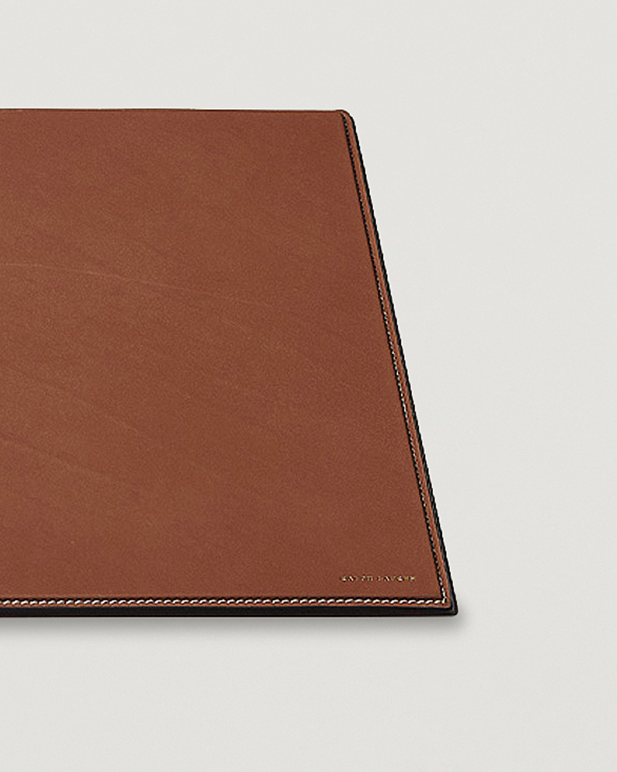 Homme | Pour La Maison | Ralph Lauren Home | Brennan Small Leather Desk Blotter Saddle Brown