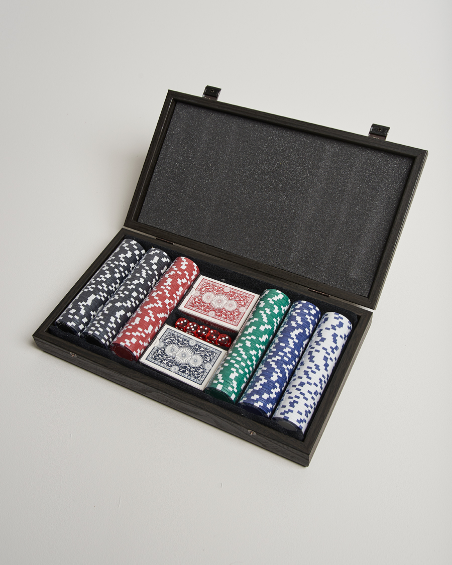 Homme | Manopoulos Wooden Poker Case Black | Manopoulos | Wooden Poker Case Black