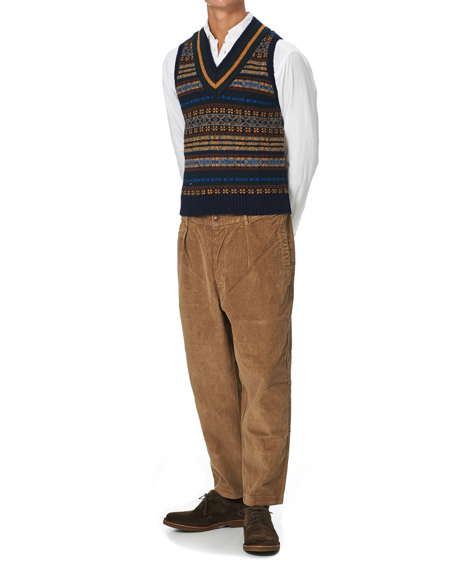 Homme | Pulls Et Tricots | BEAMS PLUS | Fairisle Crickett Vest Navy