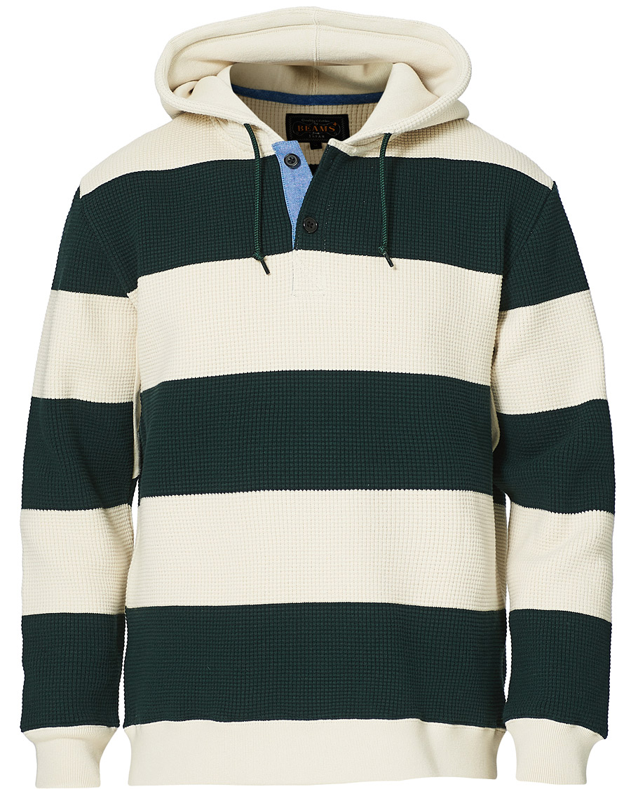 Homme | Pulls Et Tricots | BEAMS PLUS | Thermal Hoodie White/Green