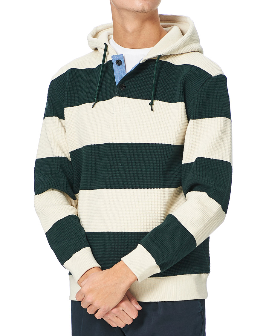 Homme | Pulls Et Tricots | BEAMS PLUS | Thermal Hoodie White/Green