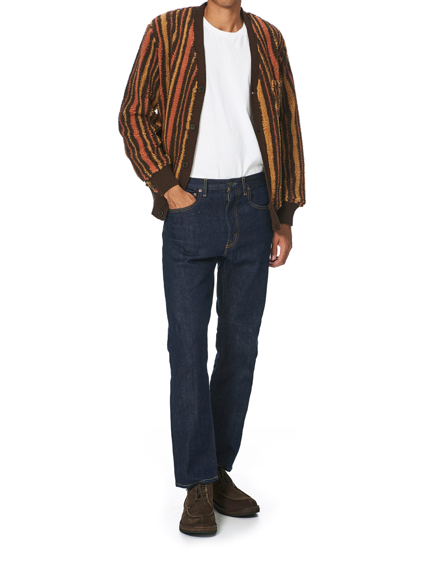 Homme | Pulls Et Tricots | BEAMS PLUS | Striped Fleece Cardigan Brown