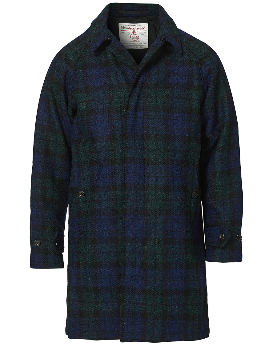 Homme | Manteaux Et Vestes | BEAMS PLUS | Balmacaan Harris Tweed Coat Blackwatch