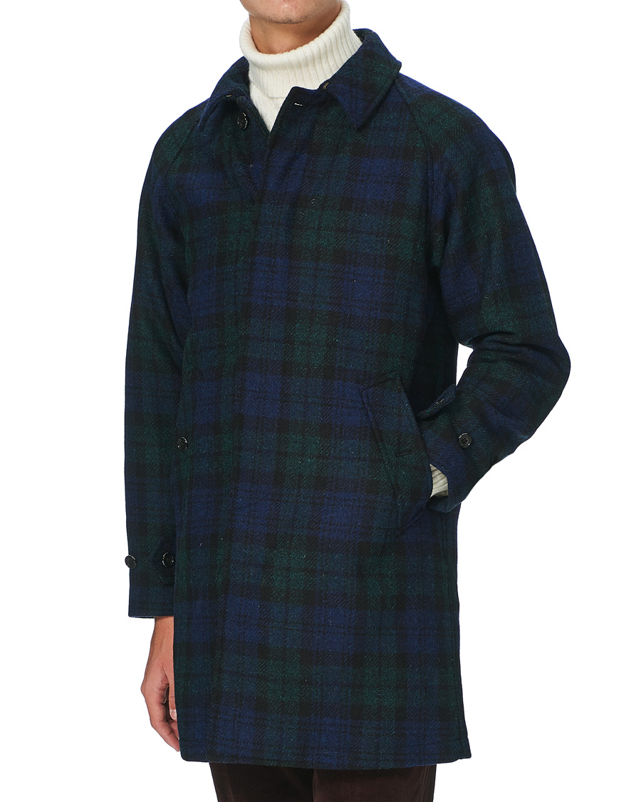 Homme | Manteaux Et Vestes | BEAMS PLUS | Balmacaan Harris Tweed Coat Blackwatch
