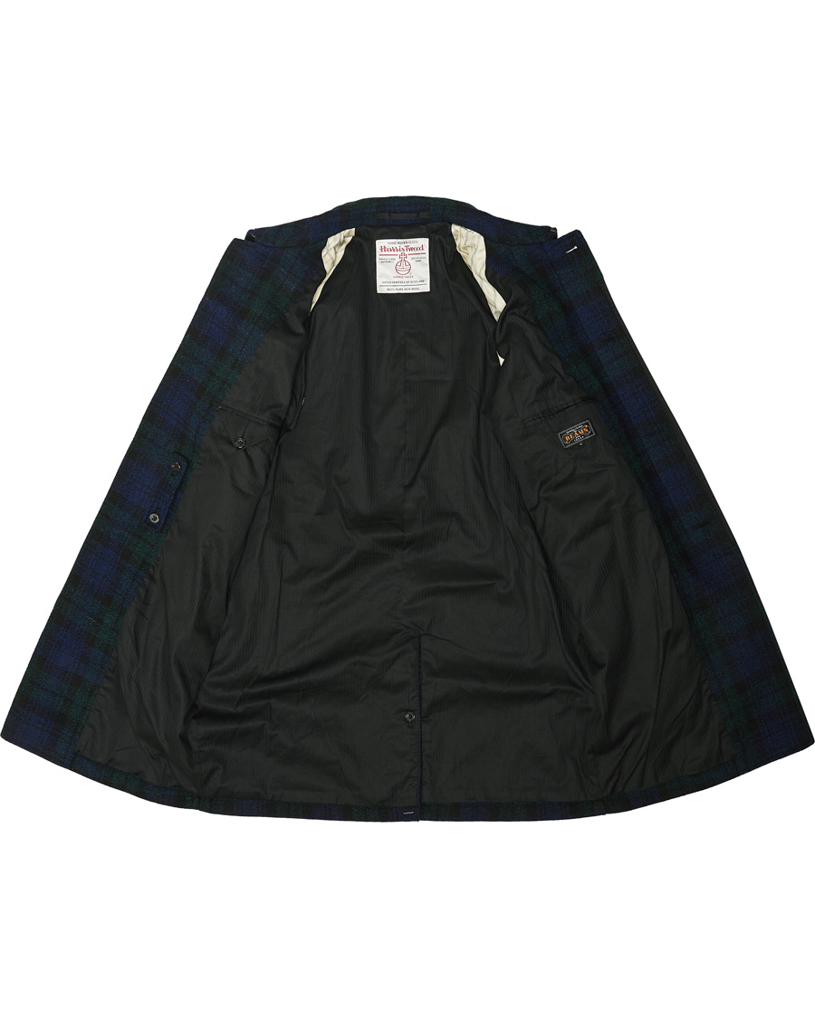 Homme | Manteaux Et Vestes | BEAMS PLUS | Balmacaan Harris Tweed Coat Blackwatch