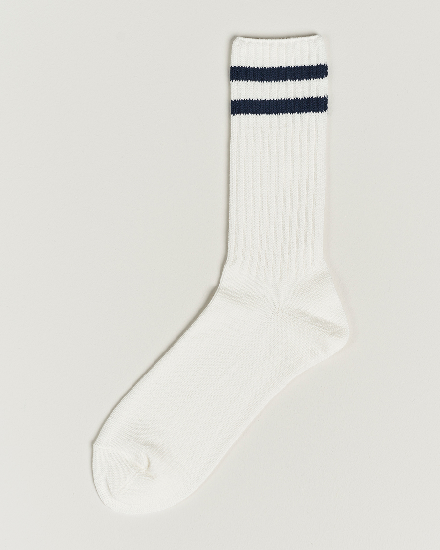 Homme | Sous-Vêtements Et Chaussettes | BEAMS PLUS | Schoolboy Socks White/Navy