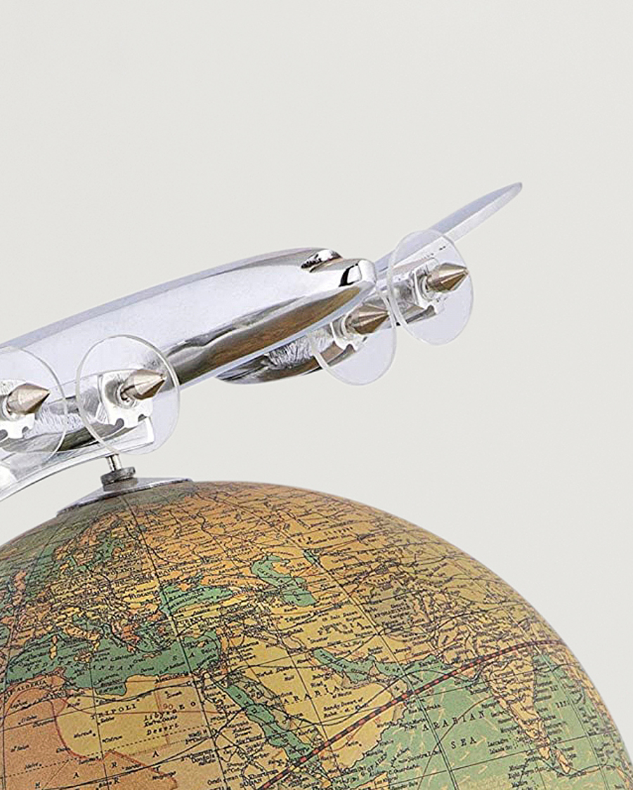 Homme | Décoration | Authentic Models | On Top Of The World Globe and Plane Silver