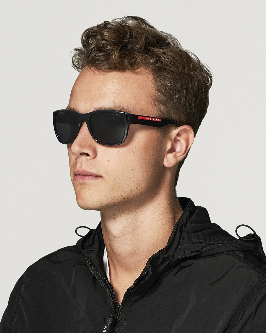 Homme | Prada Linea Rossa 0PS 01US Polarized Sunglasses Black | Prada Linea Rossa | 0PS 01US Polarized Sunglasses Black