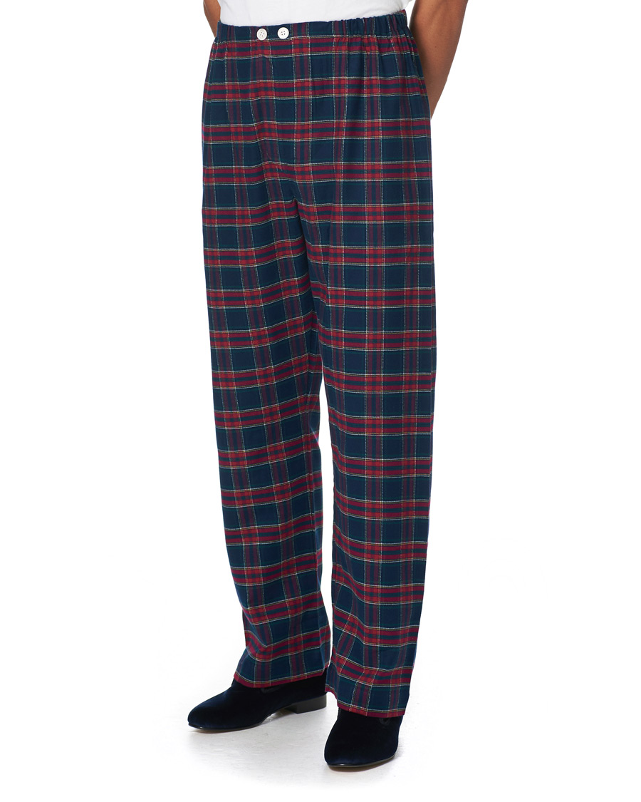 Homme | | Derek Rose | Brushed Cotton Flannel Checked Pyjama Set Multi