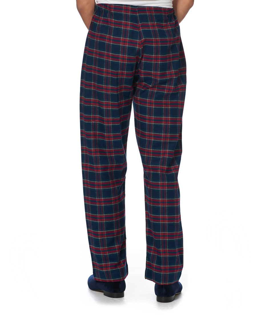 Homme | | Derek Rose | Brushed Cotton Flannel Checked Pyjama Set Multi