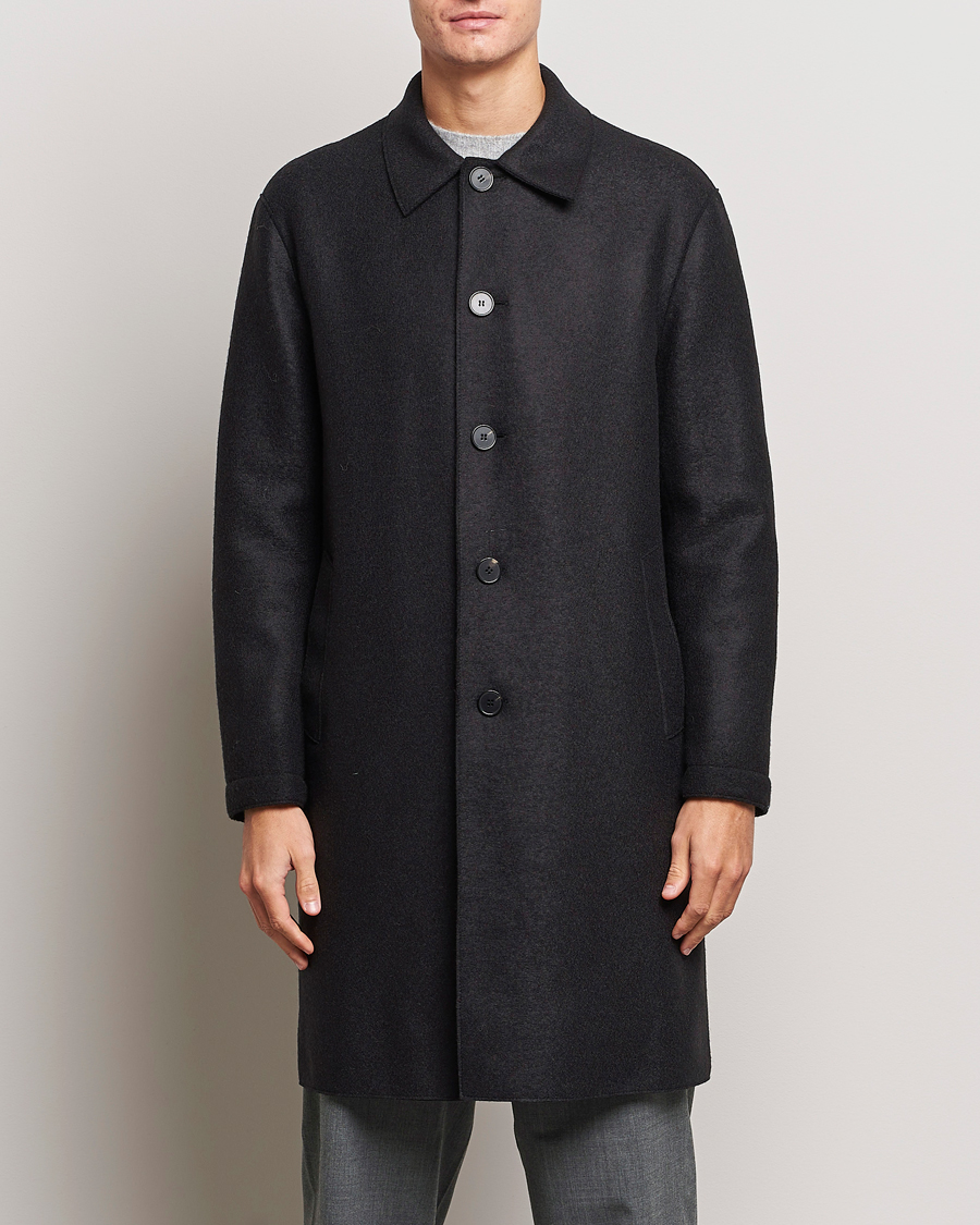 Homme | Manteaux Et Vestes | Harris Wharf London | Pressed Wool Mac Coat Black