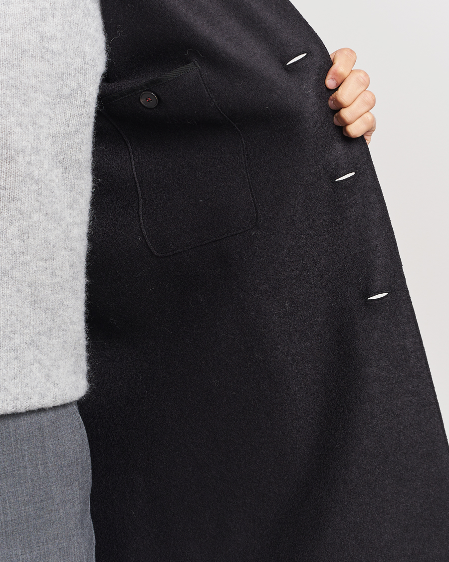 Homme | Manteaux Et Vestes | Harris Wharf London | Pressed Wool Mac Coat Black
