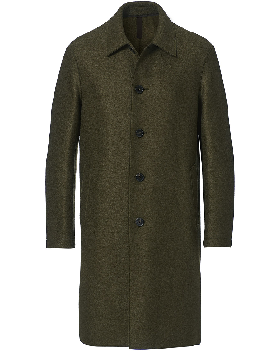 Homme | Manteaux Et Vestes | Harris Wharf London | Pressed Wool Mac Coat Moss Green