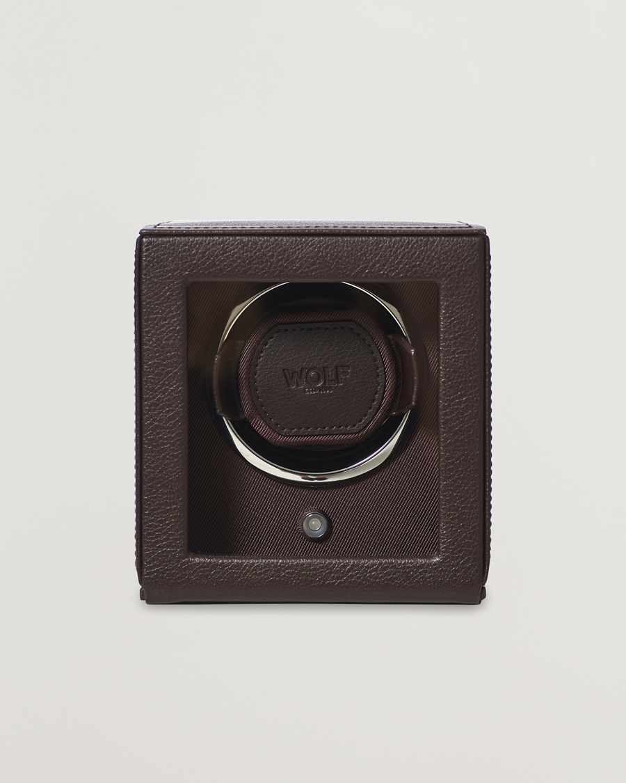 Heren | Horloge & juwelendozen | WOLF | Cub Single Winder With Cover Dark Brown