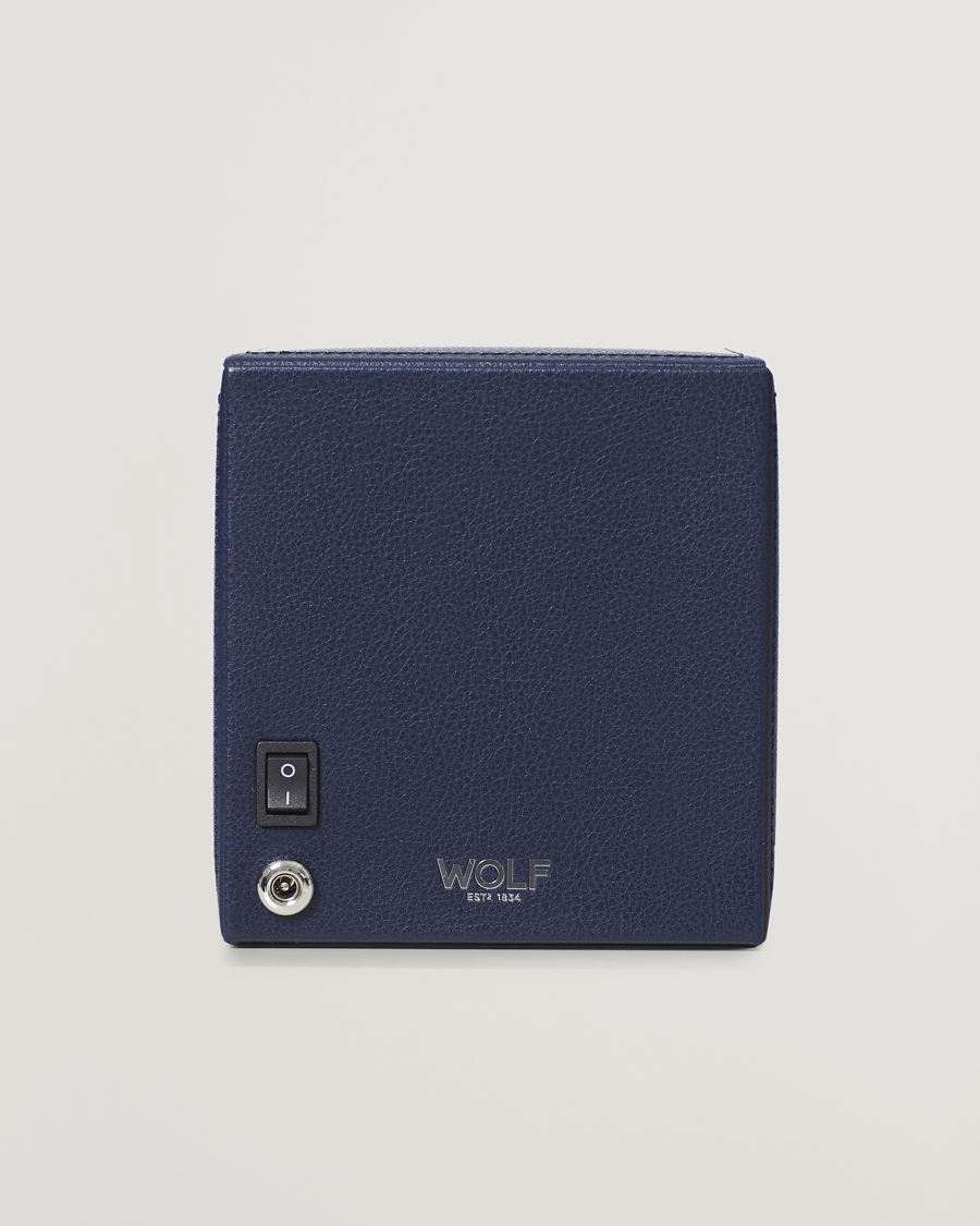 Homme | Boîtes montres et bijoux | WOLF | WOLFCub Single Watch Winder With CoverNavy