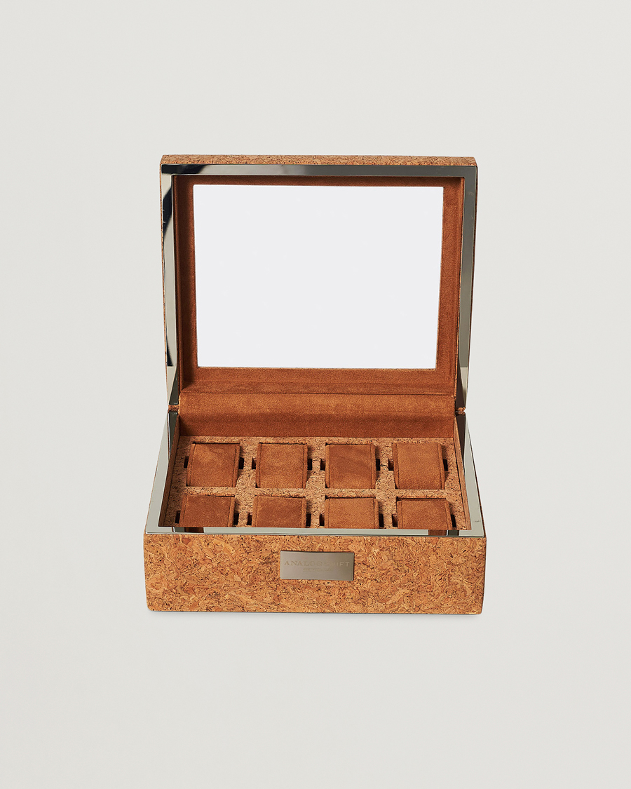 Homme | WOLF Analog/Shift 1976 8 Piece Watch Box Cork | WOLF | Analog/Shift 1976 8 Piece Watch Box Cork
