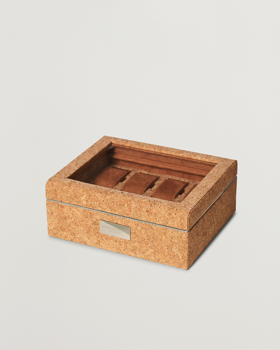 Homme | WOLF Analog/Shift 1976 8 Piece Watch Box Cork | WOLF | Analog/Shift 1976 8 Piece Watch Box Cork